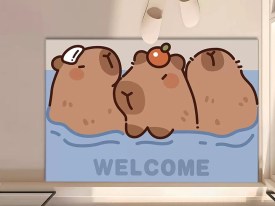 Alfombra base goma decorada